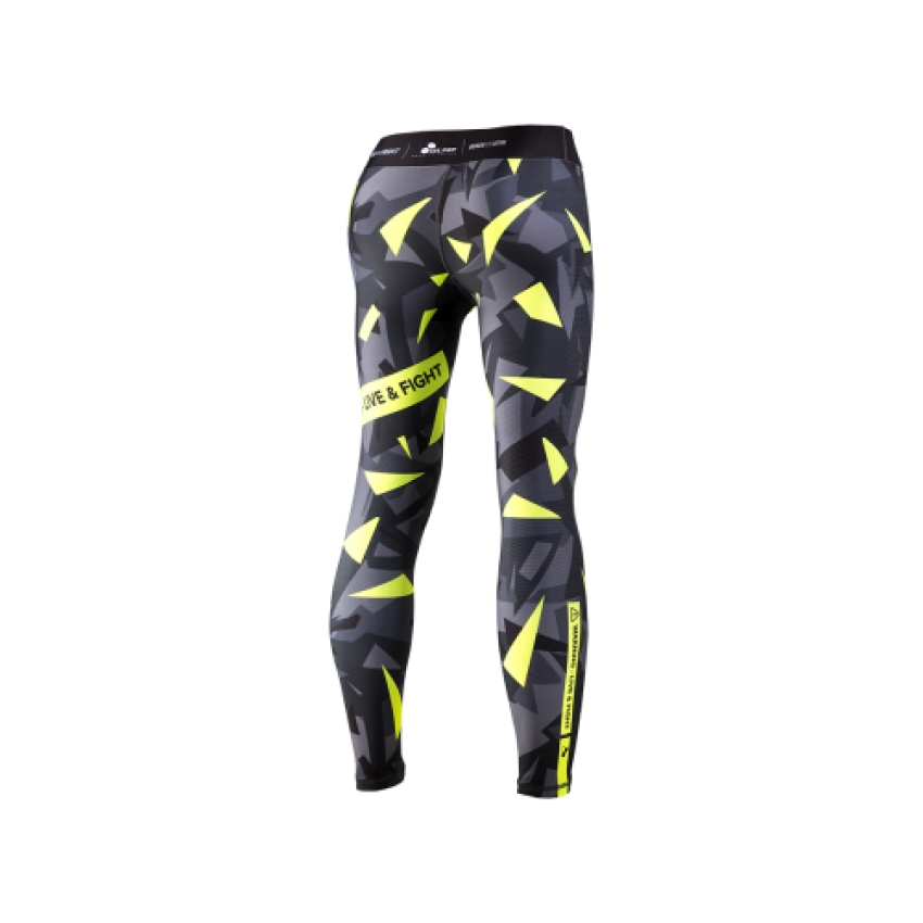 MEN`S LEGGINGS-ATHLETIC CAMO LIME
